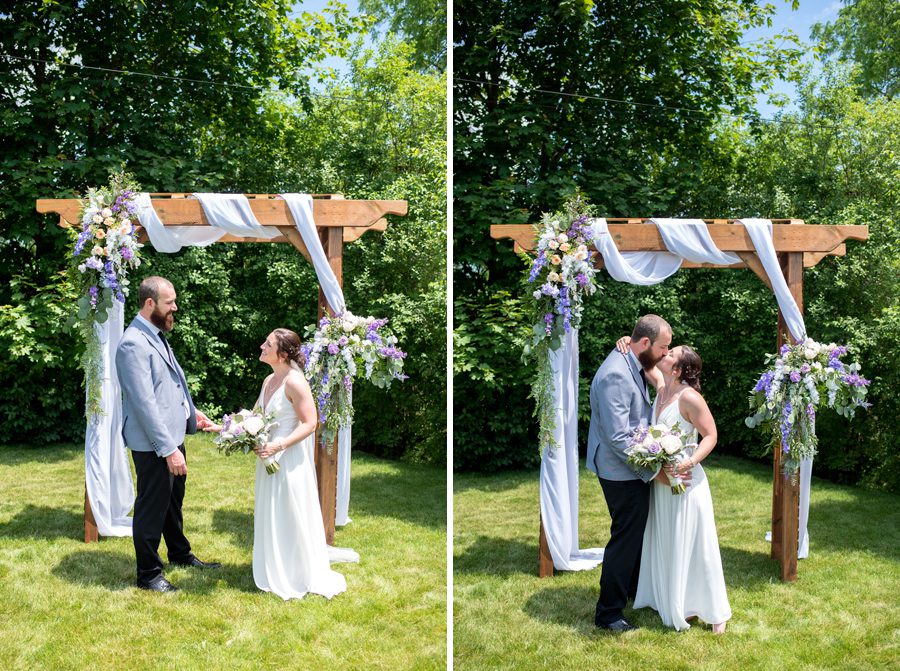 Backyard Ceremony, Backyard Wedding, Covid Wedding, London Ontario Wedding Photographer, Michelle A Photography