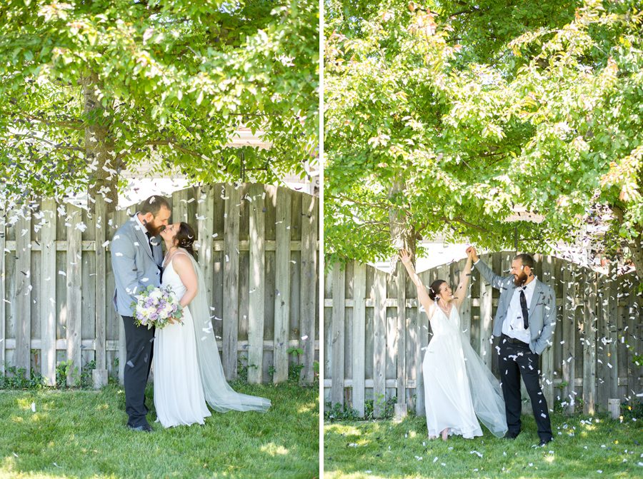 Backyard Ceremony, Backyard Wedding, Covid Wedding, London Ontario Wedding Photographer, Michelle A Photography