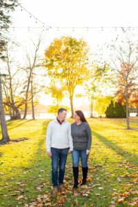 Couple walking hand in hand in Stratford Ontario