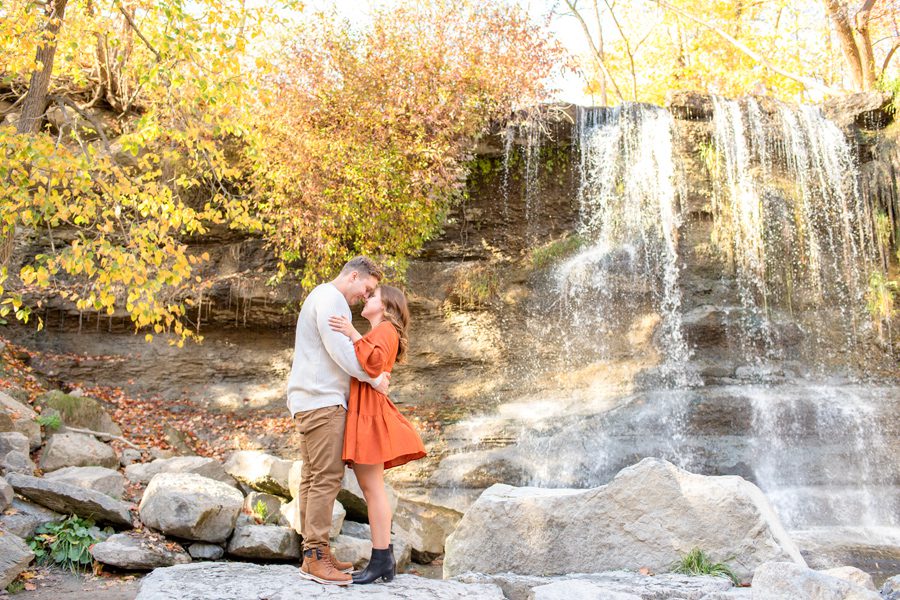 Rock Glen Falls, Rock Glen Conservation Area, London Ontario Engagement Photographer, Michelle A Photography