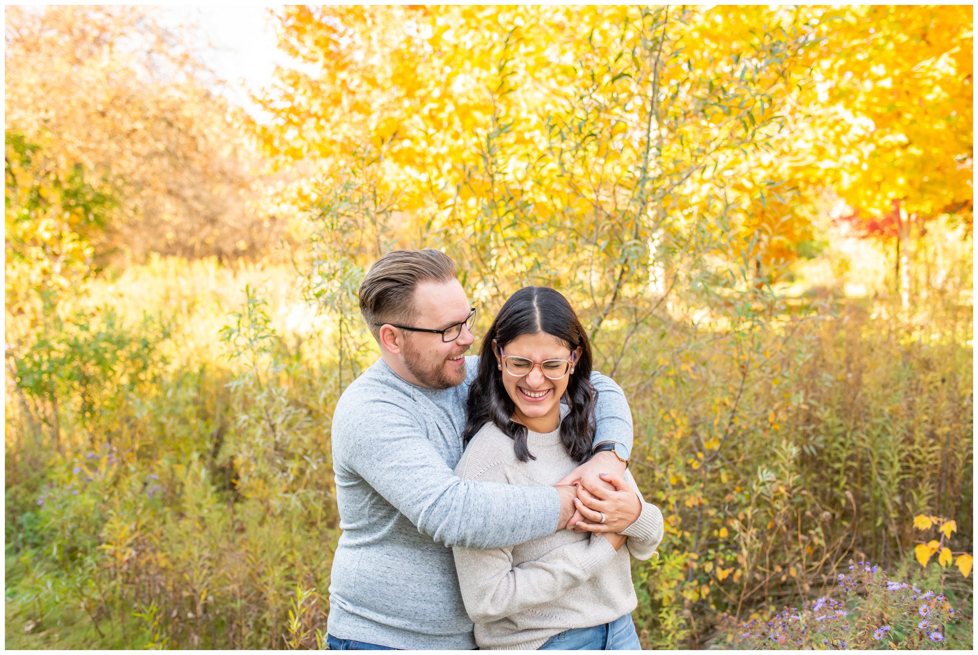 Couple laughing together at Fanshawe Conservation Area